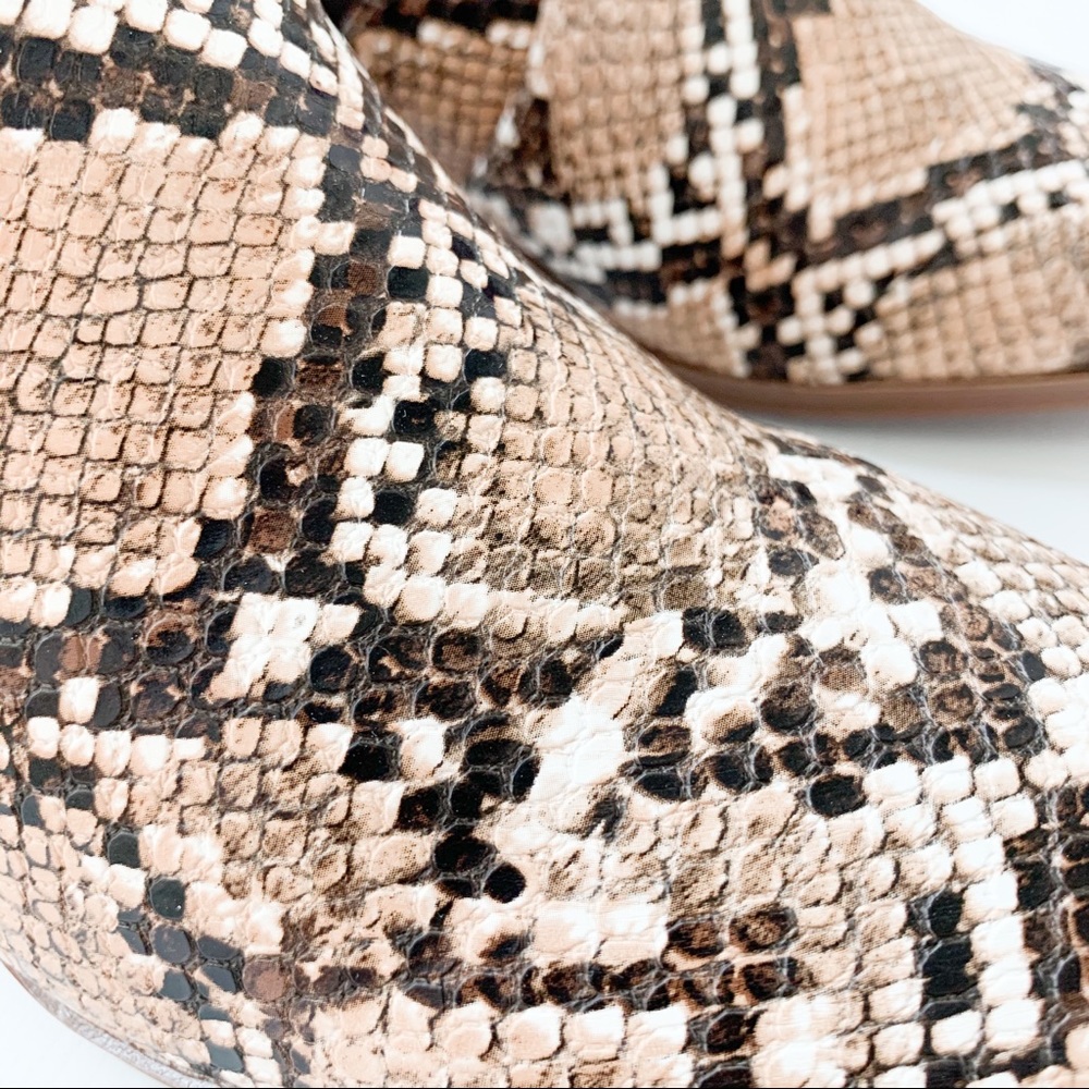 Qupid Brown Snake Print Short Boots - Picture 7 of 9